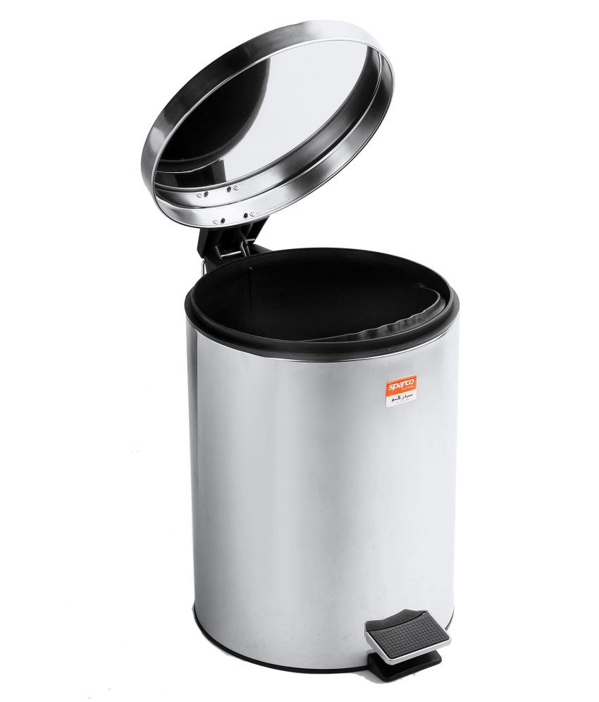 Sparco steel Mirror finished DustBin 20 ltr Buy Sparco steel Mirror