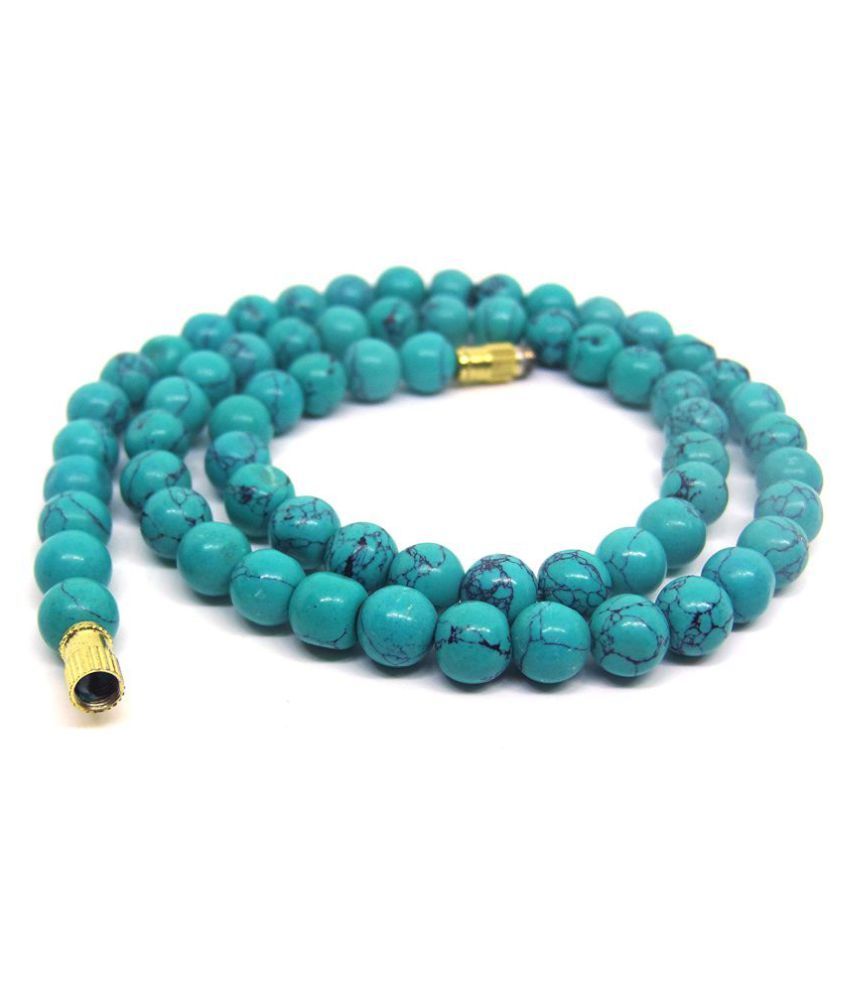 Turquoise 108 Bead Healing Crystal Mala for Men and Women (8 mm): Buy ...