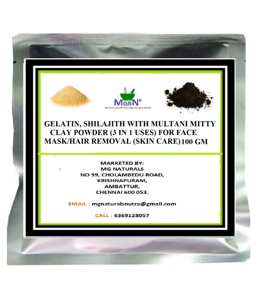 MGBN GELATIN, SHILAJITH WITH MULTANI MITTY CLAY 100 GM Facial Kit gm