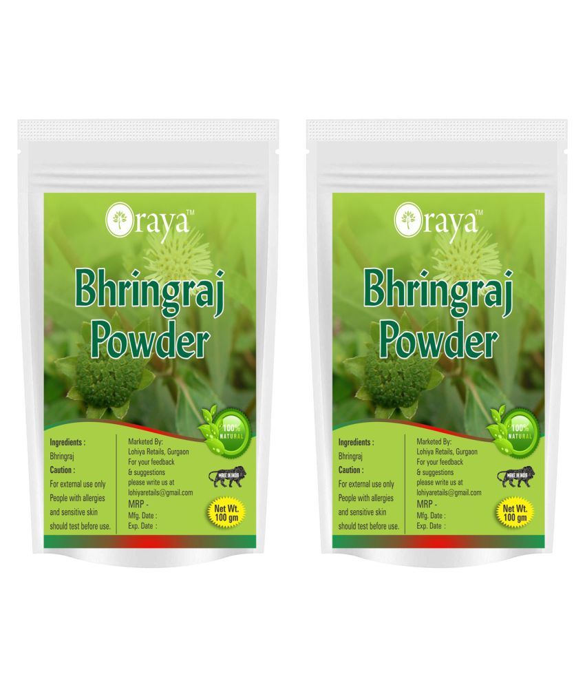     			ORAYA 100% Pure &  Natural Bhringraj Powder(200gm) Face Pack 200 gm Pack of 2