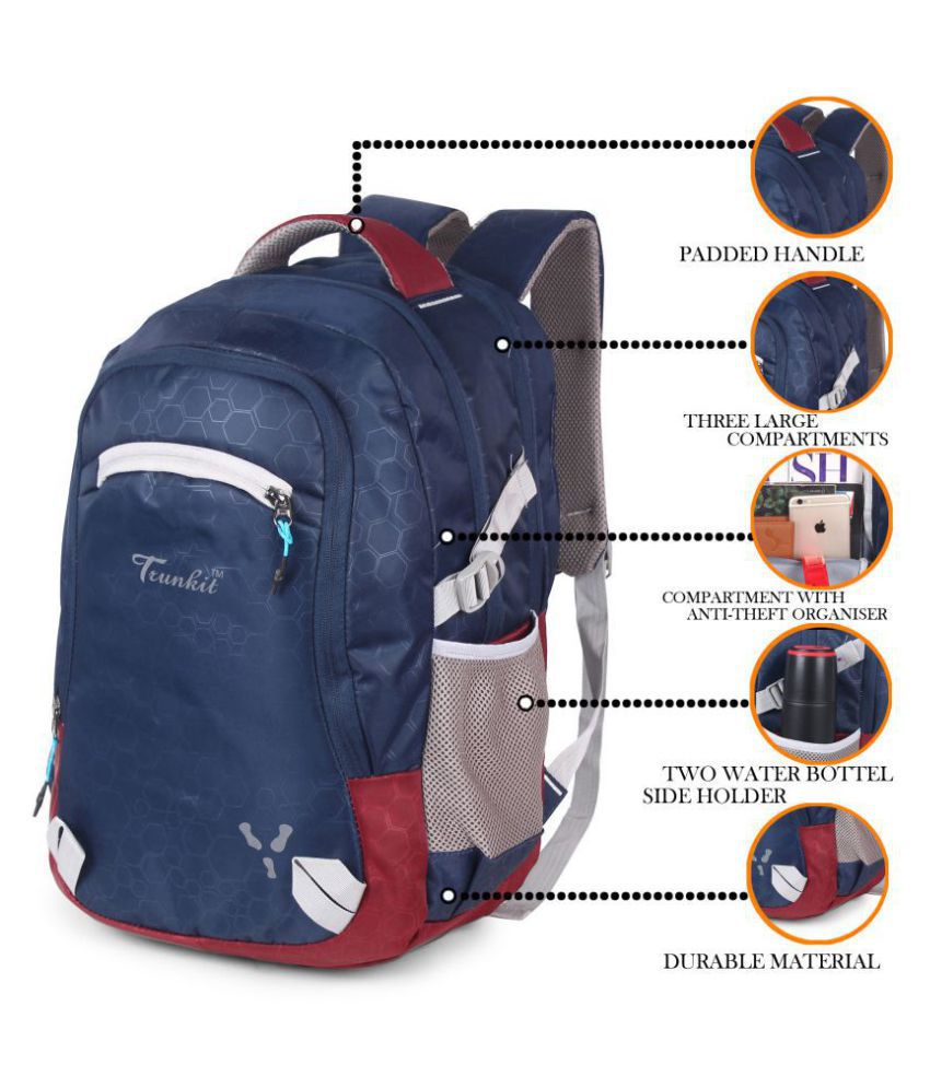 trunkit Blue School Bag 30 Ltr for Boys & Girls - Buy trunkit Blue School Bag 30 Ltr for Boys ...