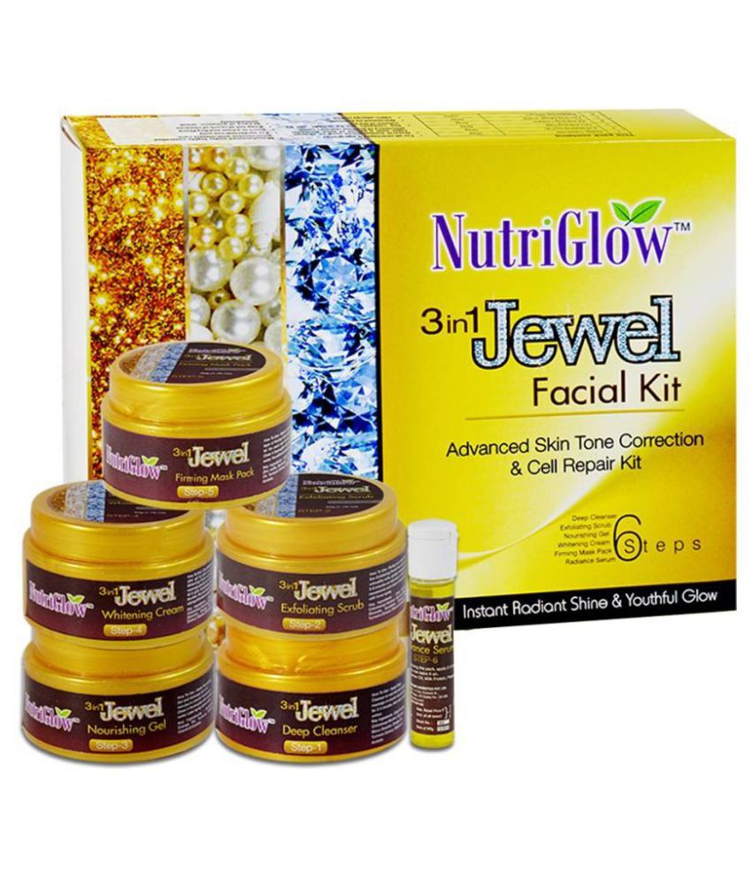 Nutriglow 3 in 1 Jewel Facial Kit and Makeup Facial Kit 500 gm Buy