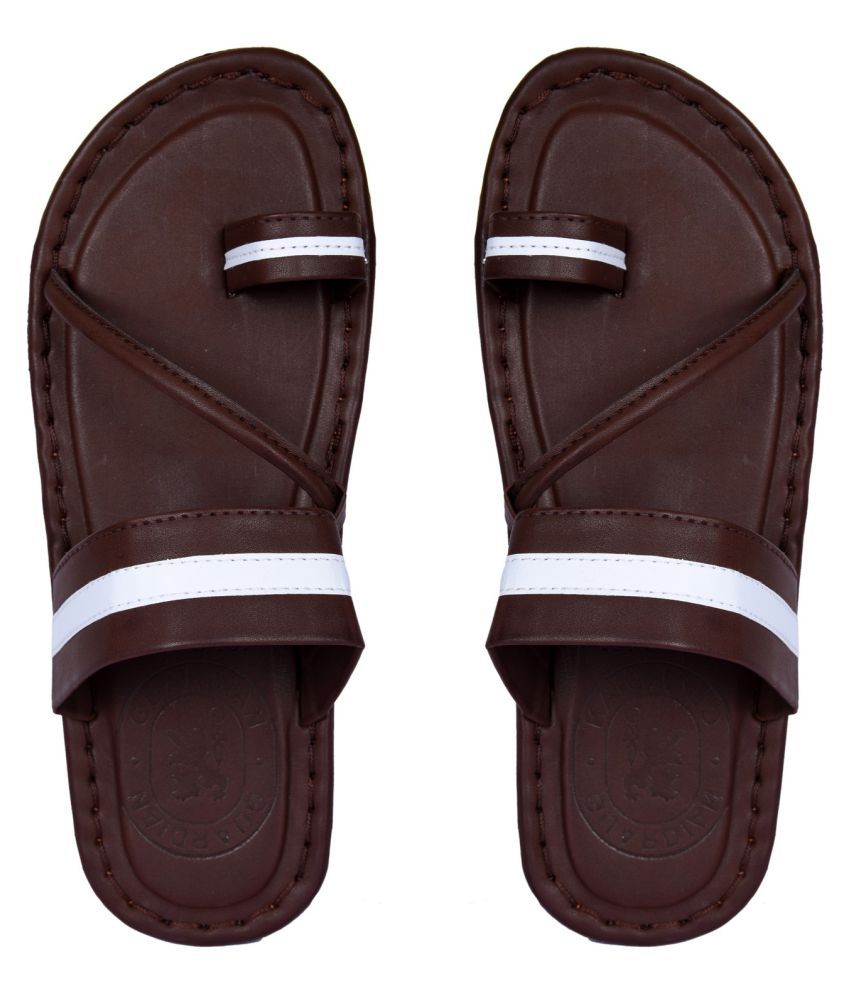     			Style Height Brown Leather Slippers