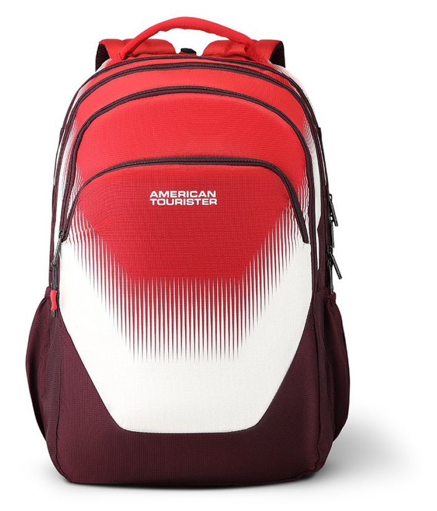 american tourister white backpack