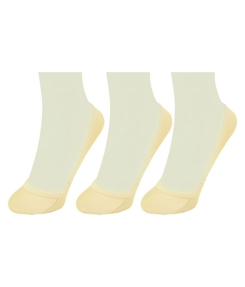     			Neska Moda Women's Cotton Beige 3 Pair Belly Socks