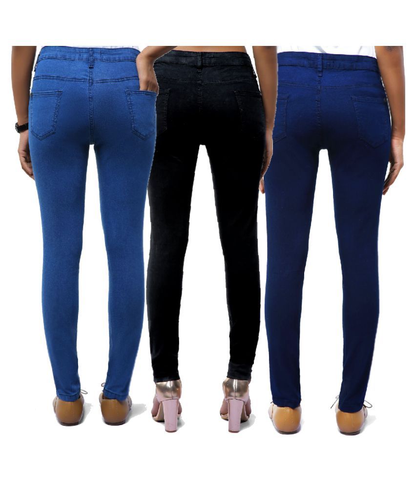 Uber Urban Denim Lycra Jeans - Multi Color - Buy Uber Urban Denim Lycra ...