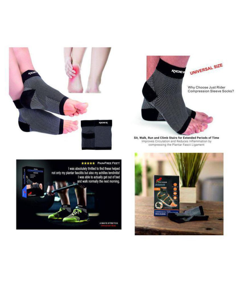     			Just rider Compression Foot Sleeves Sport Ankle Support Socks
