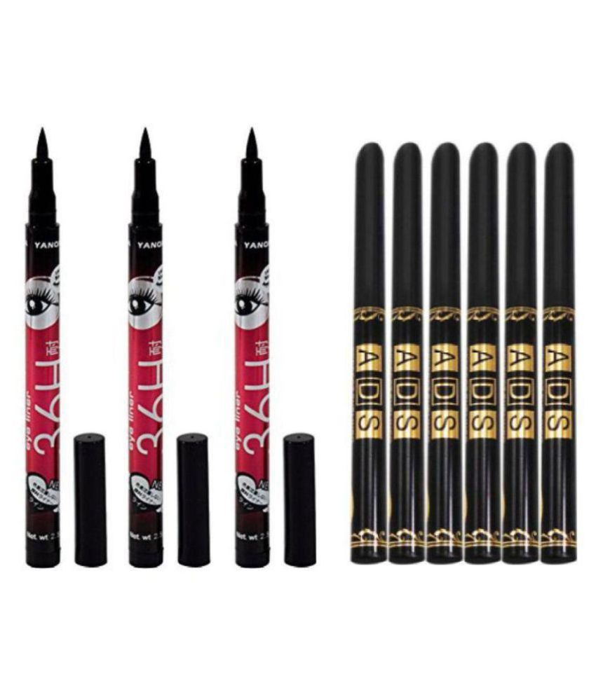     			ADS Colossal 6 Pencil Kajal Pencil Eyeliner + 3 36Hr Sketch Eye Liner 3.2 gm