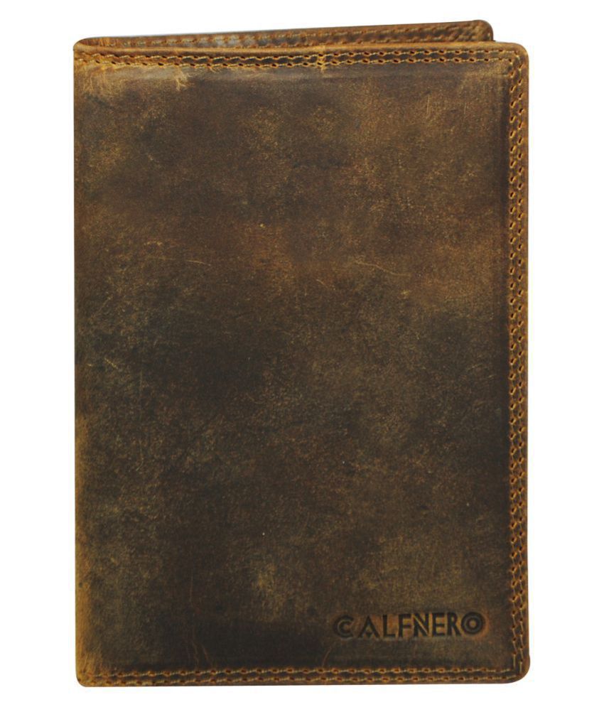     			Calfnero Leather Tan Passport Holder