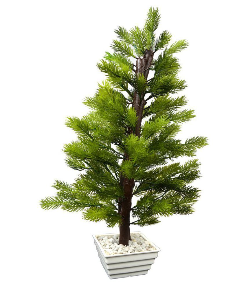 Thefancymart Pine Tree Green Artificial Tree Plastic