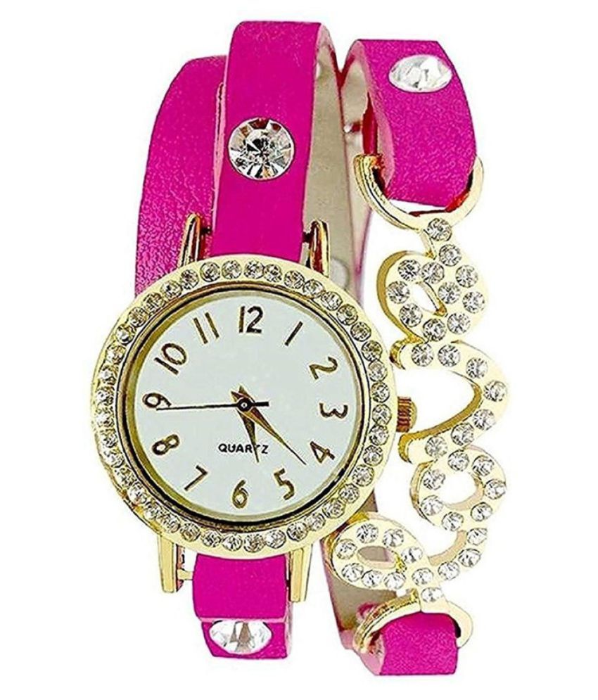 New Pink Stylish Best Deal And Fast Selling Analog Watch - For Girls