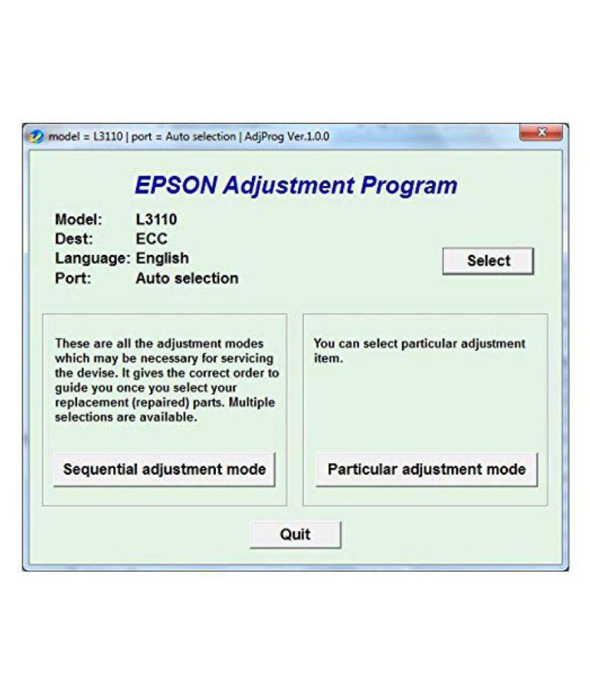 download free epson l3110 printer resetter tool