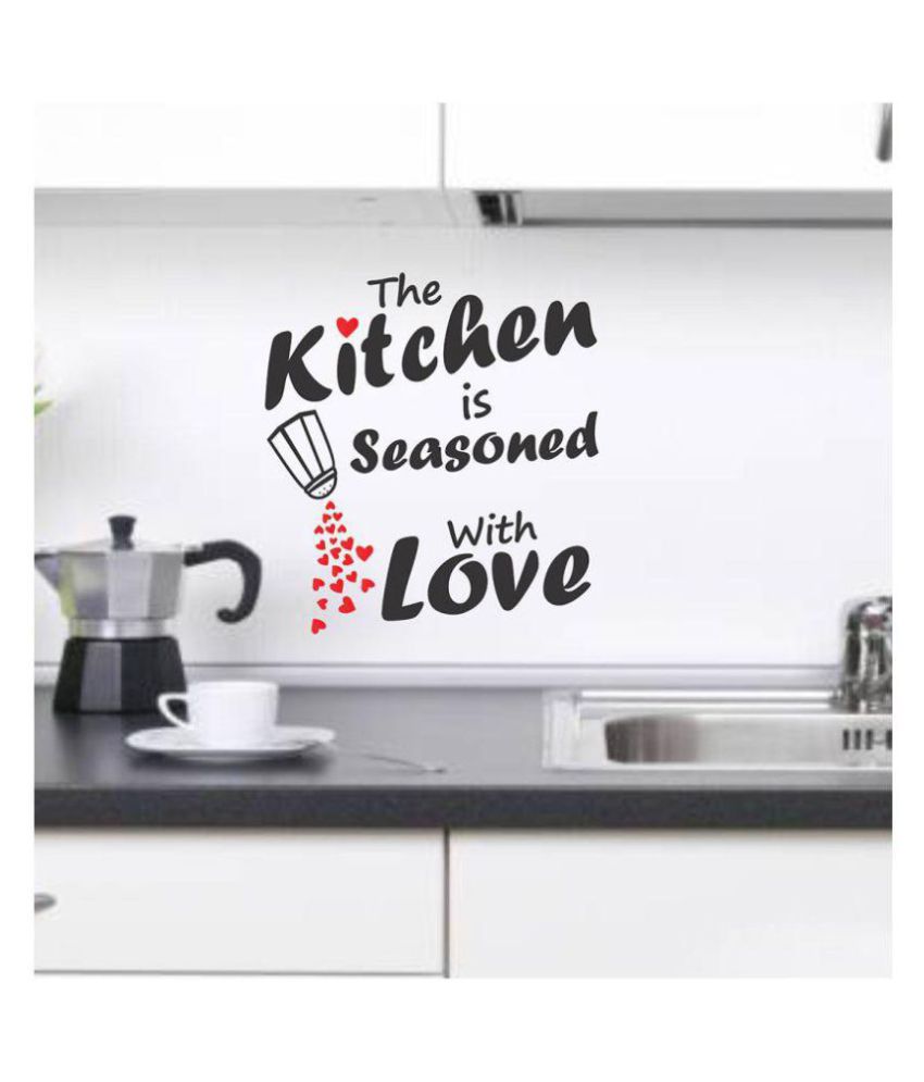     			Wallzone Kitchen Love Foods & Beverages Sticker ( 60 x 65 cms )