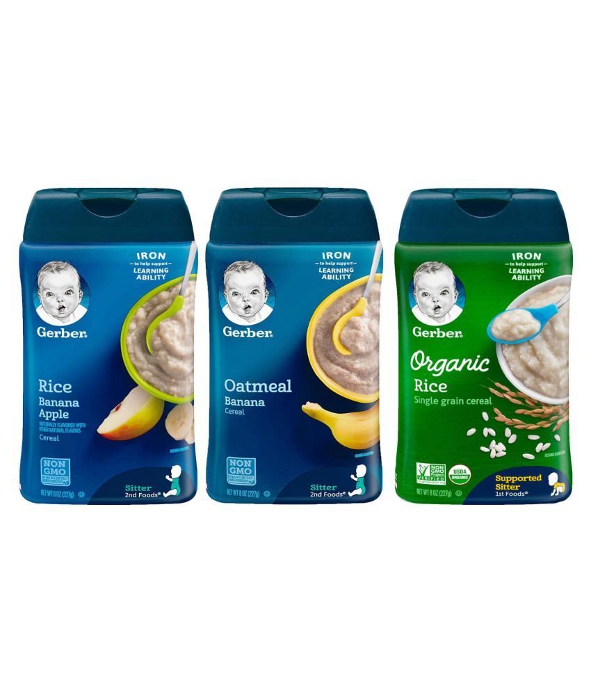 Gerber Banana Apple,Banana,Rice Infant Cereal for Under 6 Months ( 1362