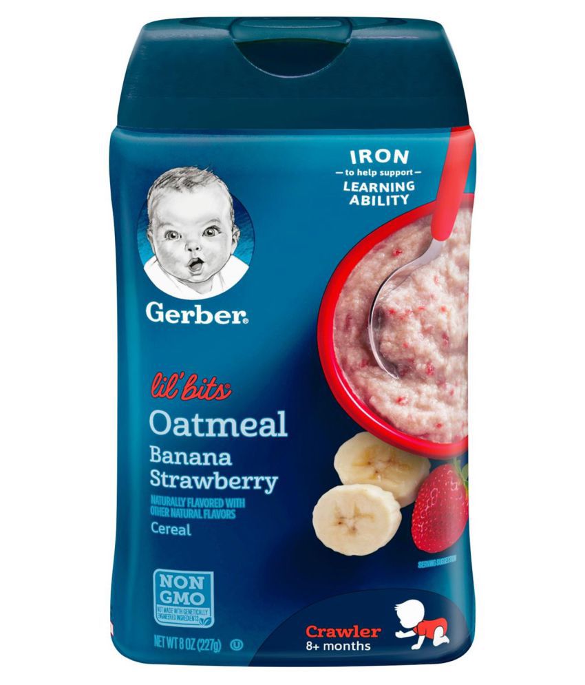 Gerber Oatmeal Banana Strwb Infant Cereal for 6 Months + ( 227 gm )