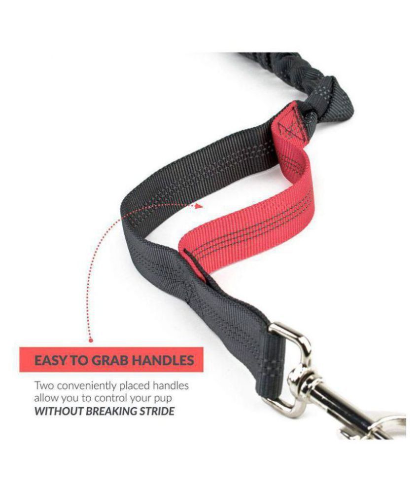 Durable Adjustable Hands Free Dog Leash Dual Handle Running