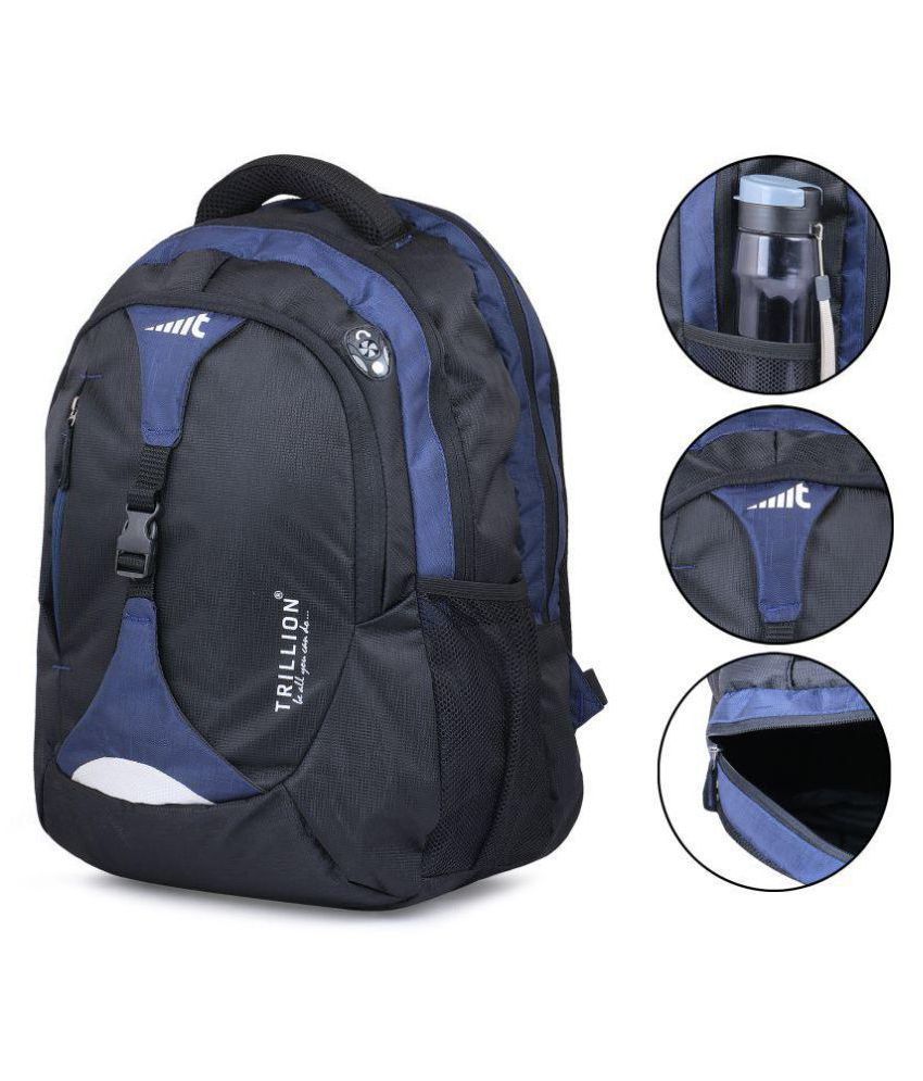 black blue backpack