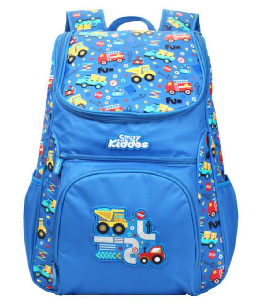 Smily Kiddos 25 Ltrs Blue School Bag for Boys & Girls