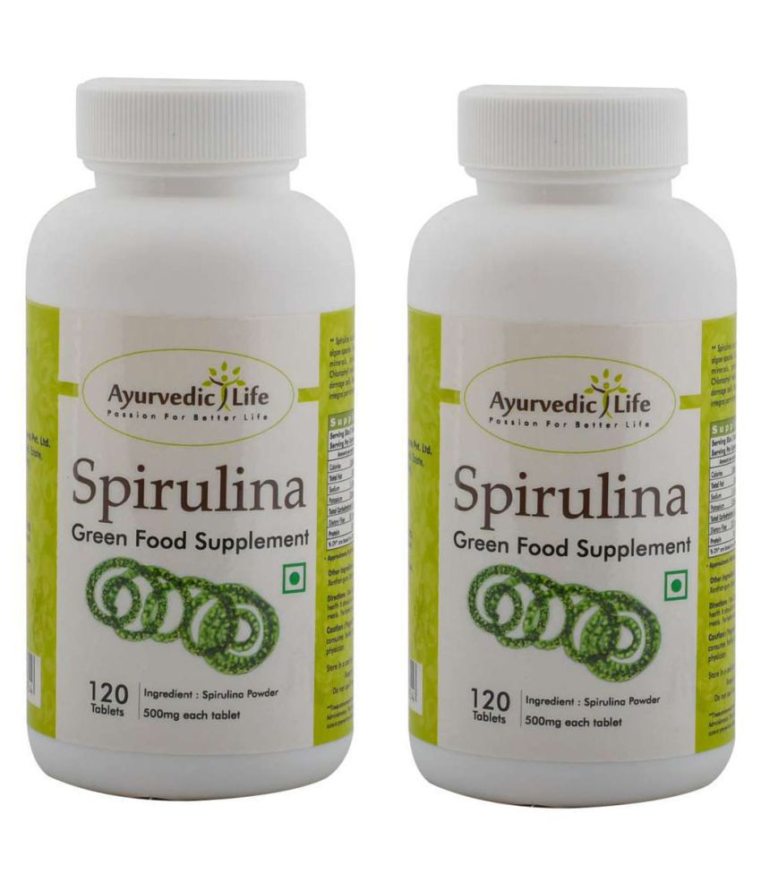     			Ayurvedic Life Spirulina Tablets 120 no.s Pack of 2