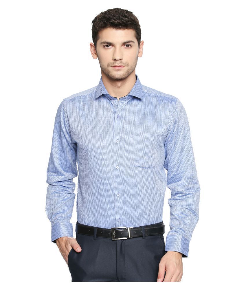 Solemio Blue Regular Fit Formal Shirt - Buy Solemio Blue Regular Fit ...