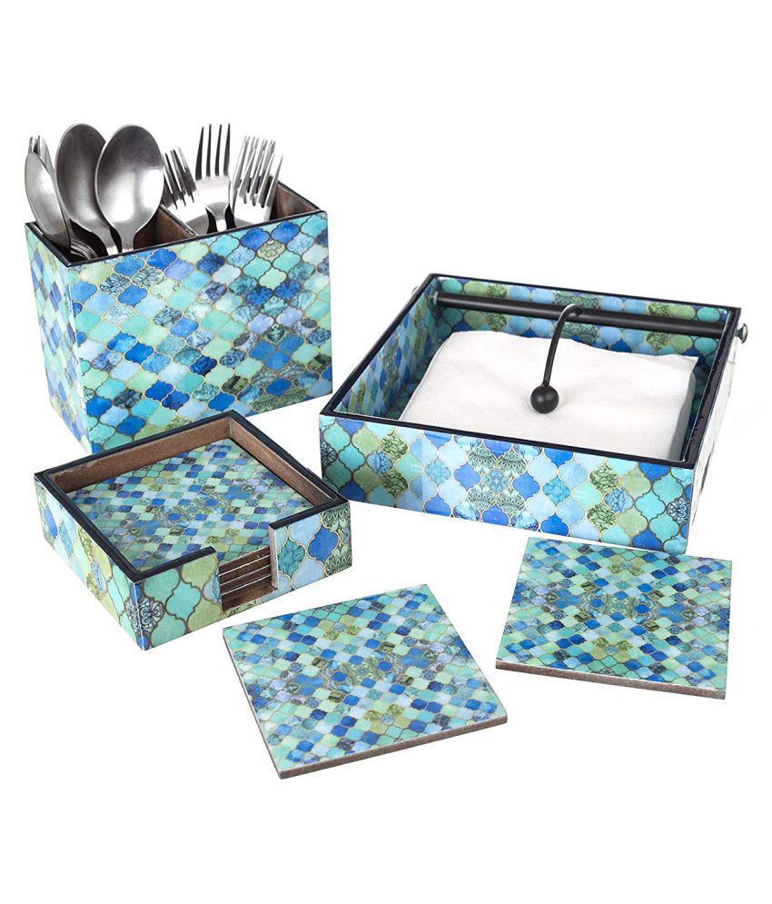 kolorfish-designer-wooden-tissue-holder-cutlery-stand-and-coaster-set