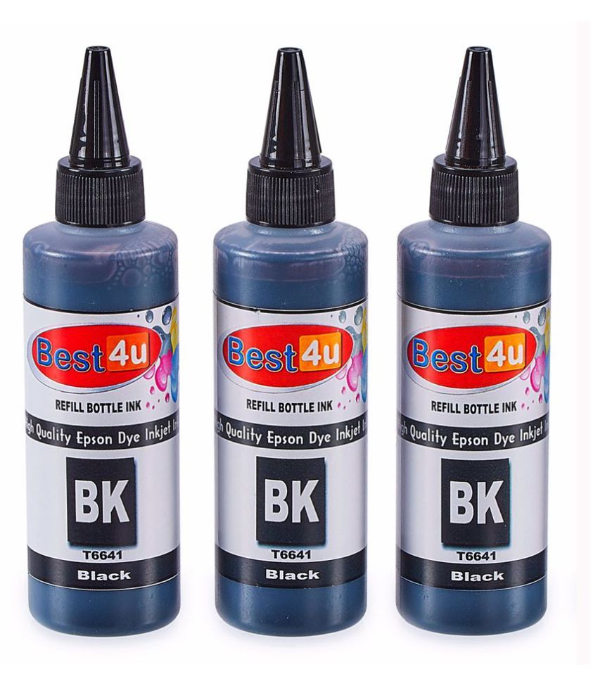 Best4U EPSON L220/L360/L380 Black Pack of 3 Ink bottle for Epson L110