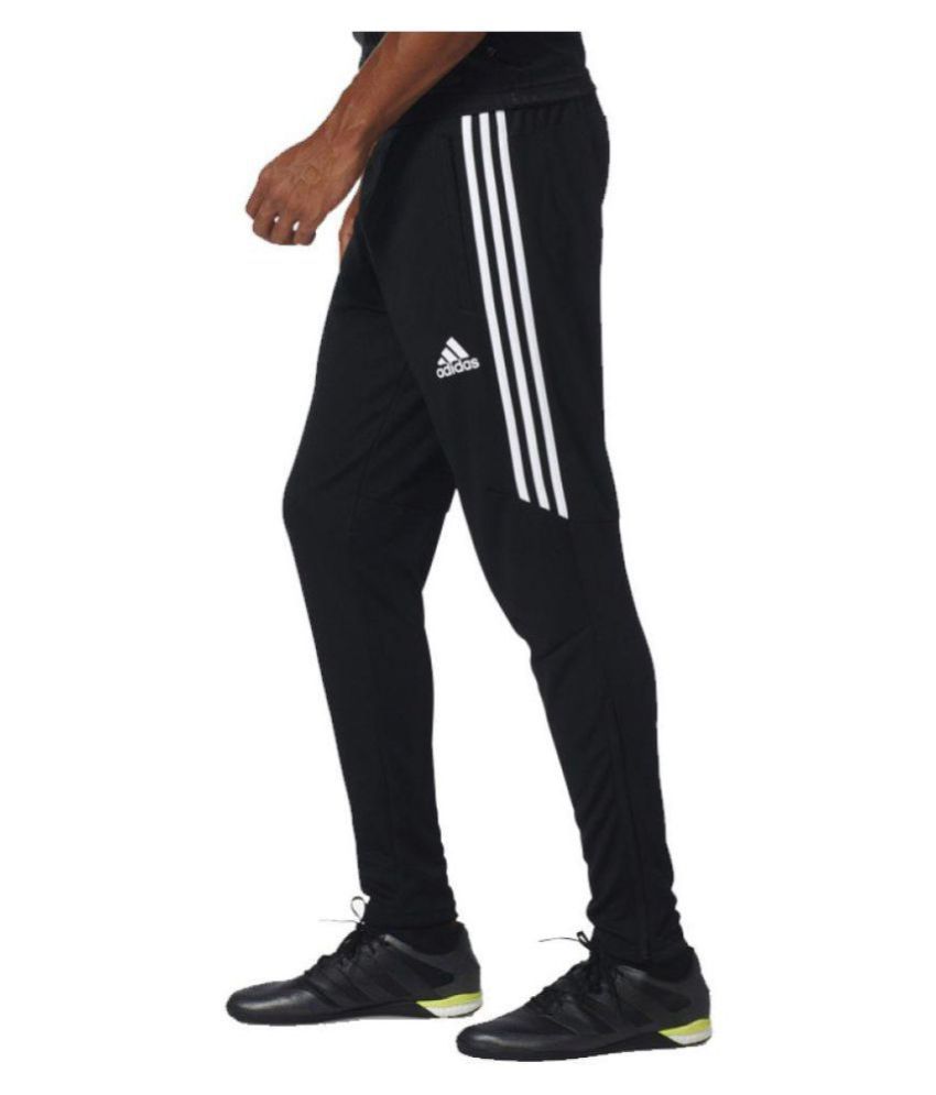 Adidas Black Polyester Lycra Trackpants - Buy Adidas Black Polyester ...