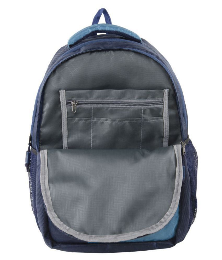 FINER Cyan & Navy Blue Backpack Buy FINER Cyan & Navy Blue Backpack