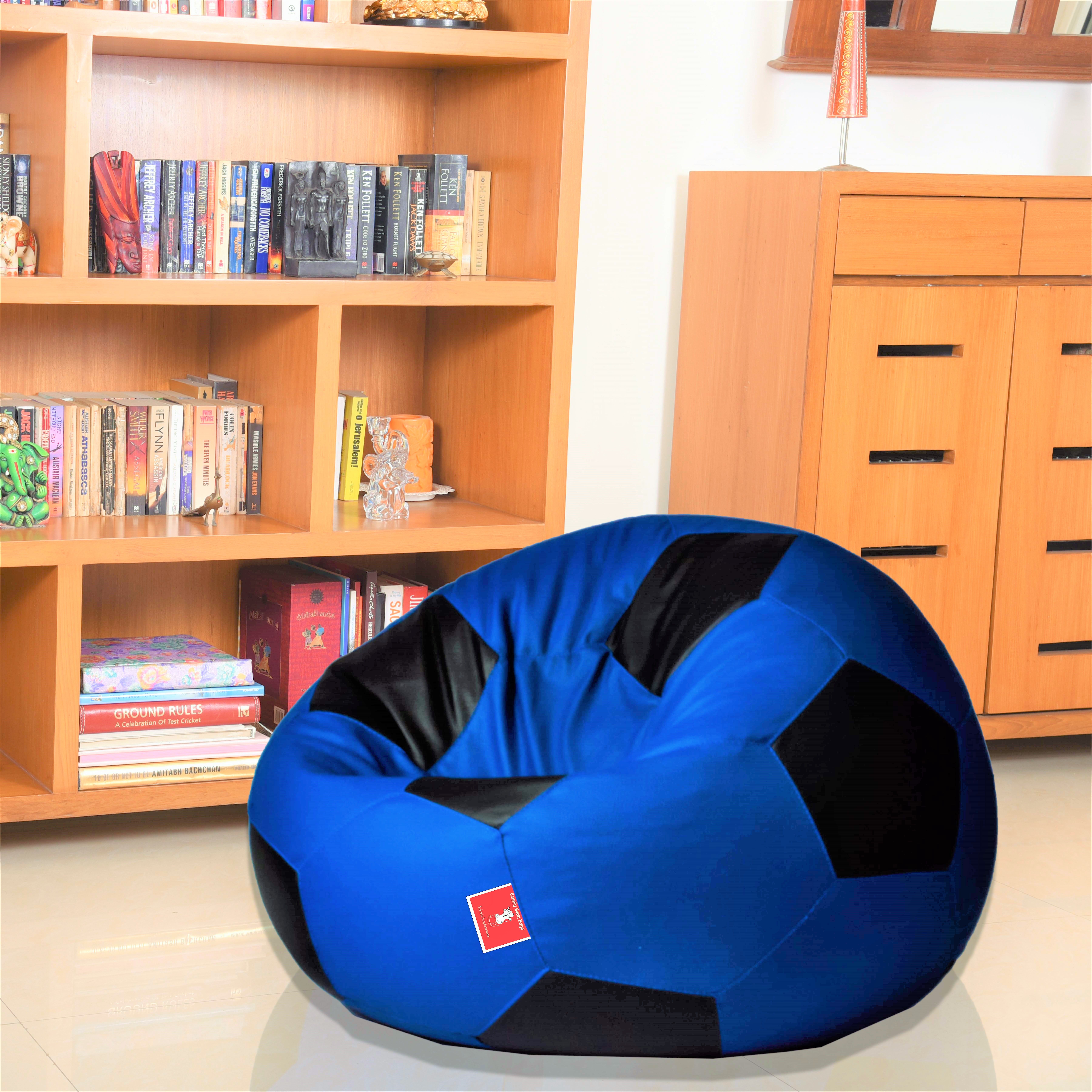 ComfyBean Football Shape Bean Bags Size XXL Filled