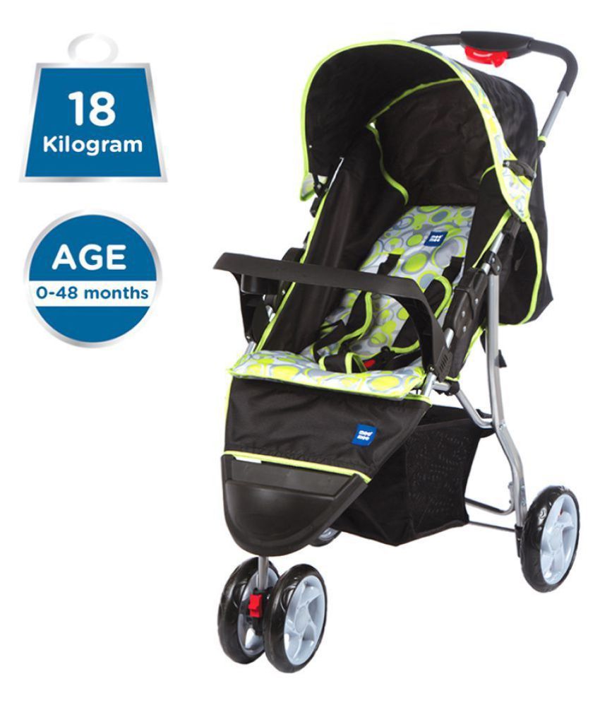     			Mee Mee Easy to Push Baby Pram with 3 seating position (Green)