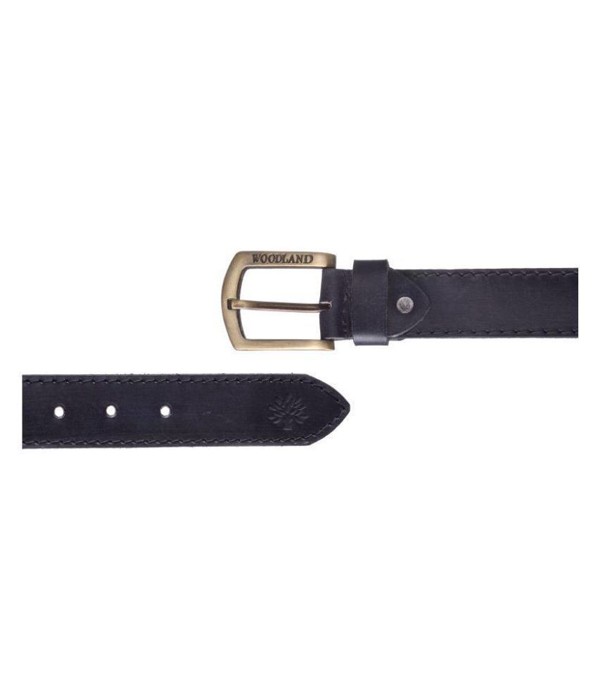 Woodland Black Leather Casual Belt - Buy Woodland Black Leather Casual ...