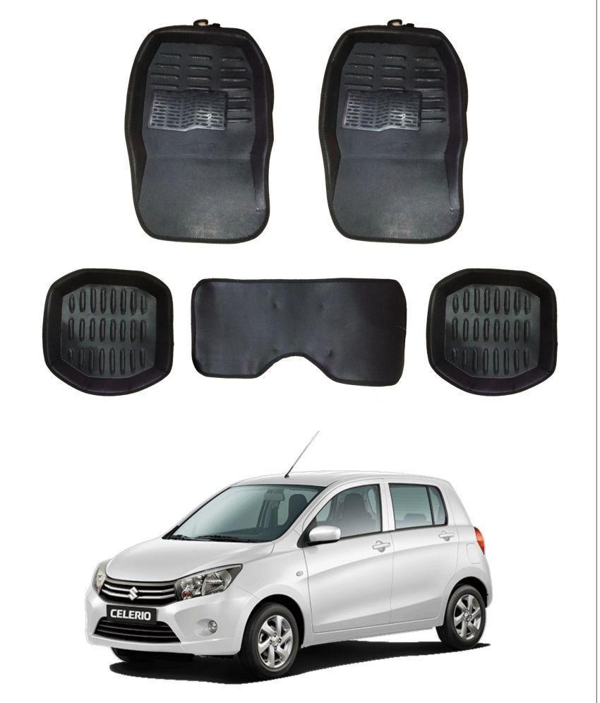 Trigcars Car Carpet Black Car Floor/Foot Mats for Maruti Suzuki Celerio