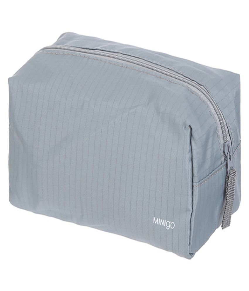 Download MINIGO Portable Zippered Cosmetic Bag (Grey): Buy MINIGO ...