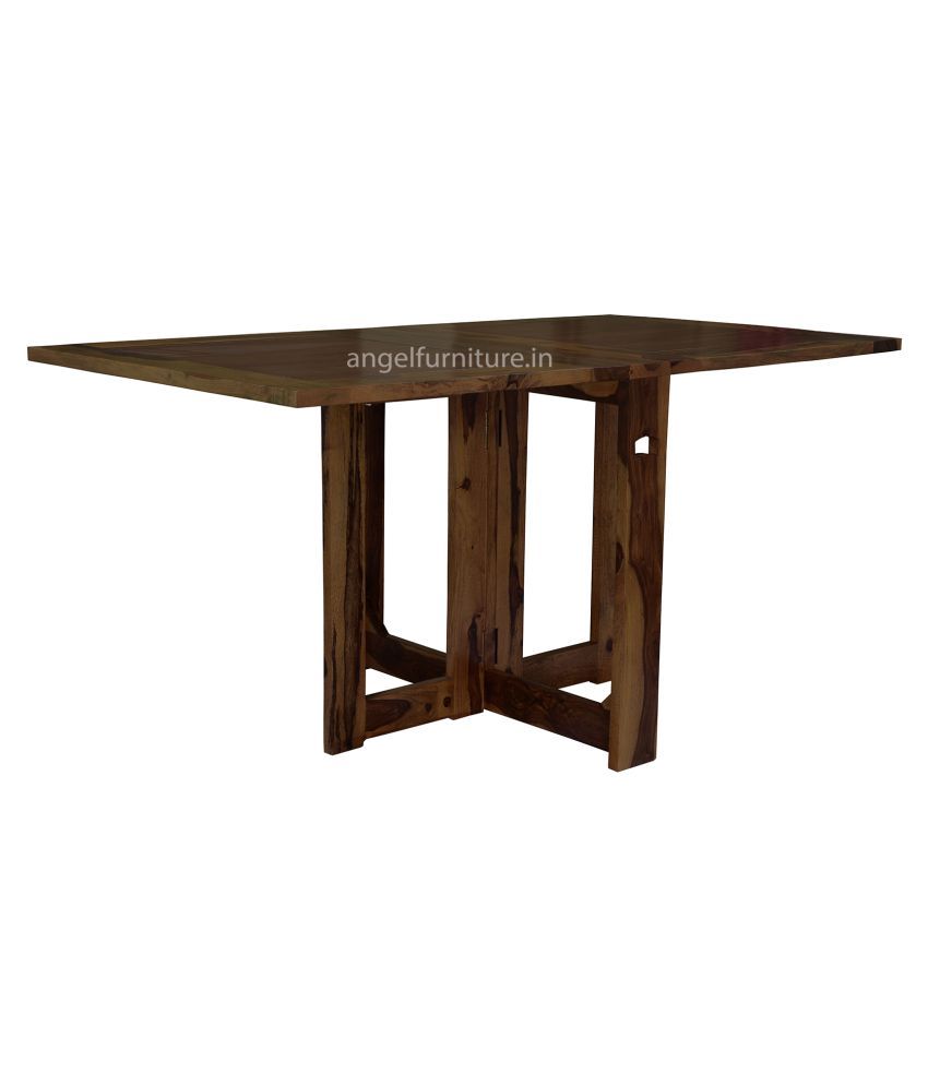 Angel Furniture Rosewood Folding Dining Table Plain Top (Walnut) - Buy