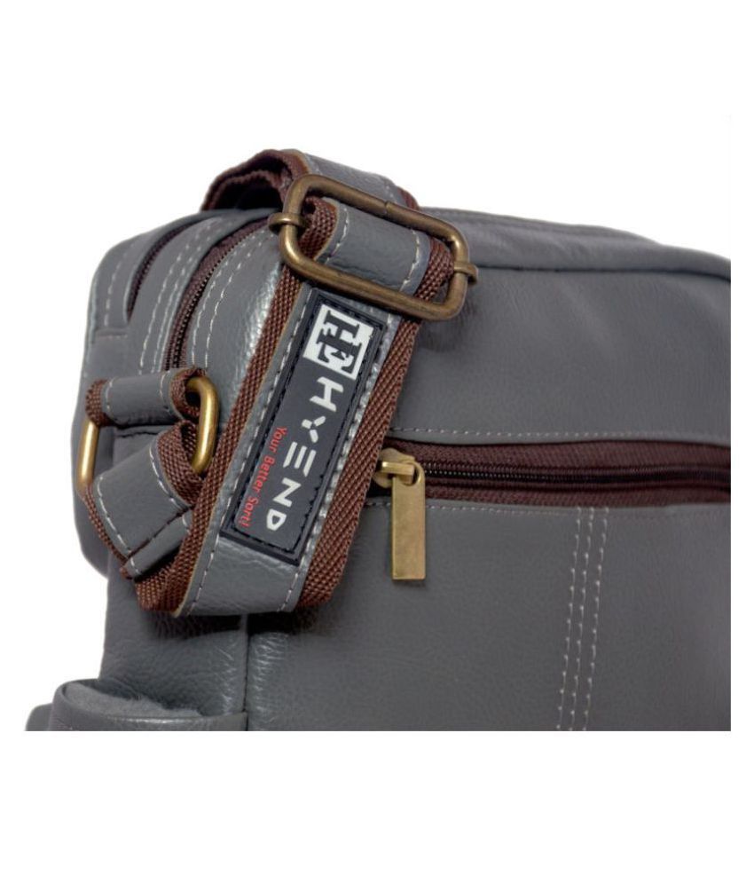 HyEnd Travel organizer Bag Grey P.U. Casual Messenger Bag Buy HyEnd Travel organizer Bag Grey
