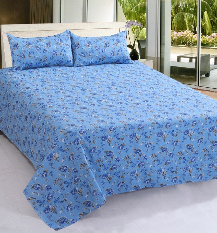 Panipat Direct Cotton Double Bedsheet with 2 Pillow Covers Buy