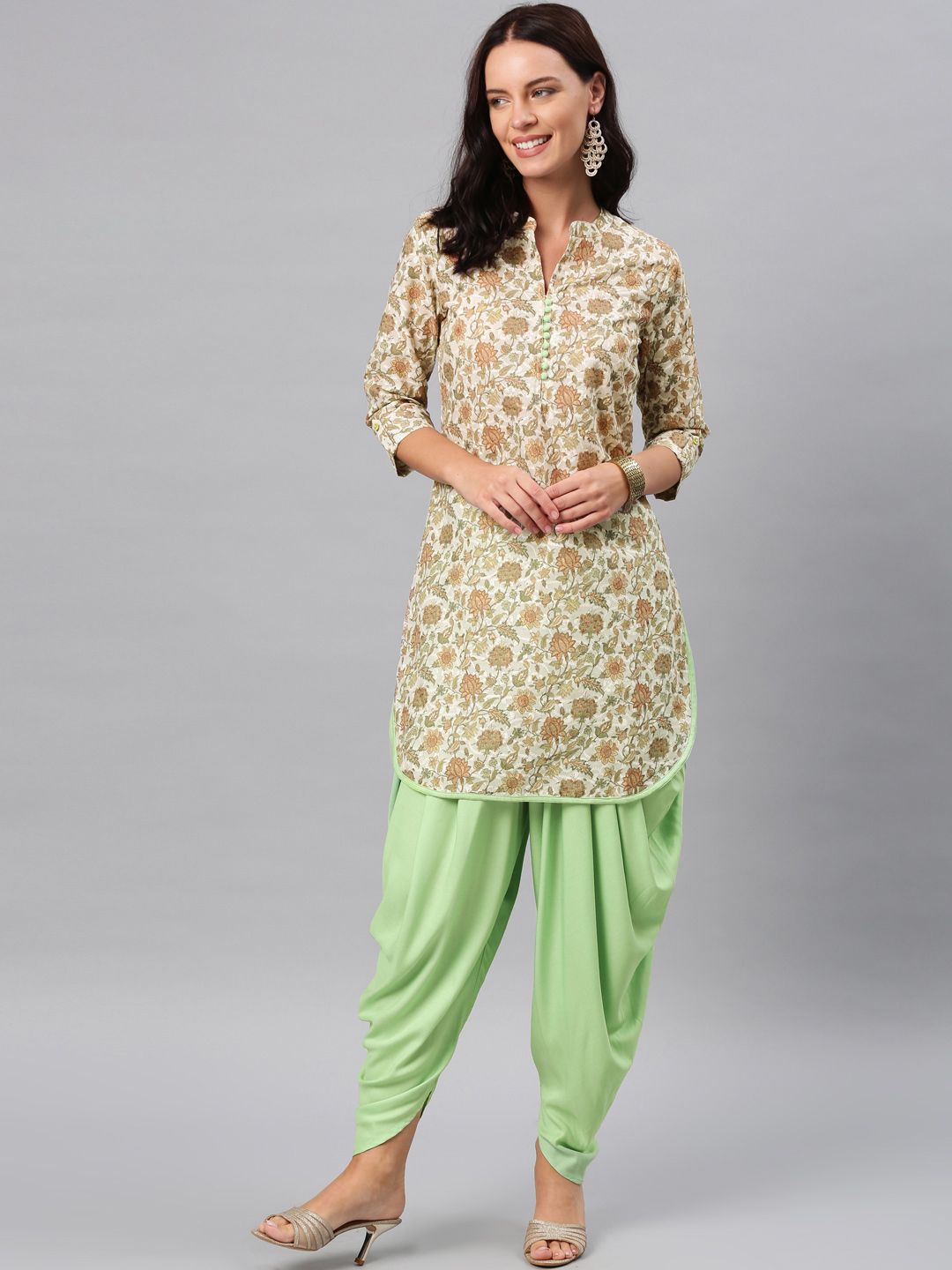     			Alena Viscose Kurti With Salwar - Stitched Suit