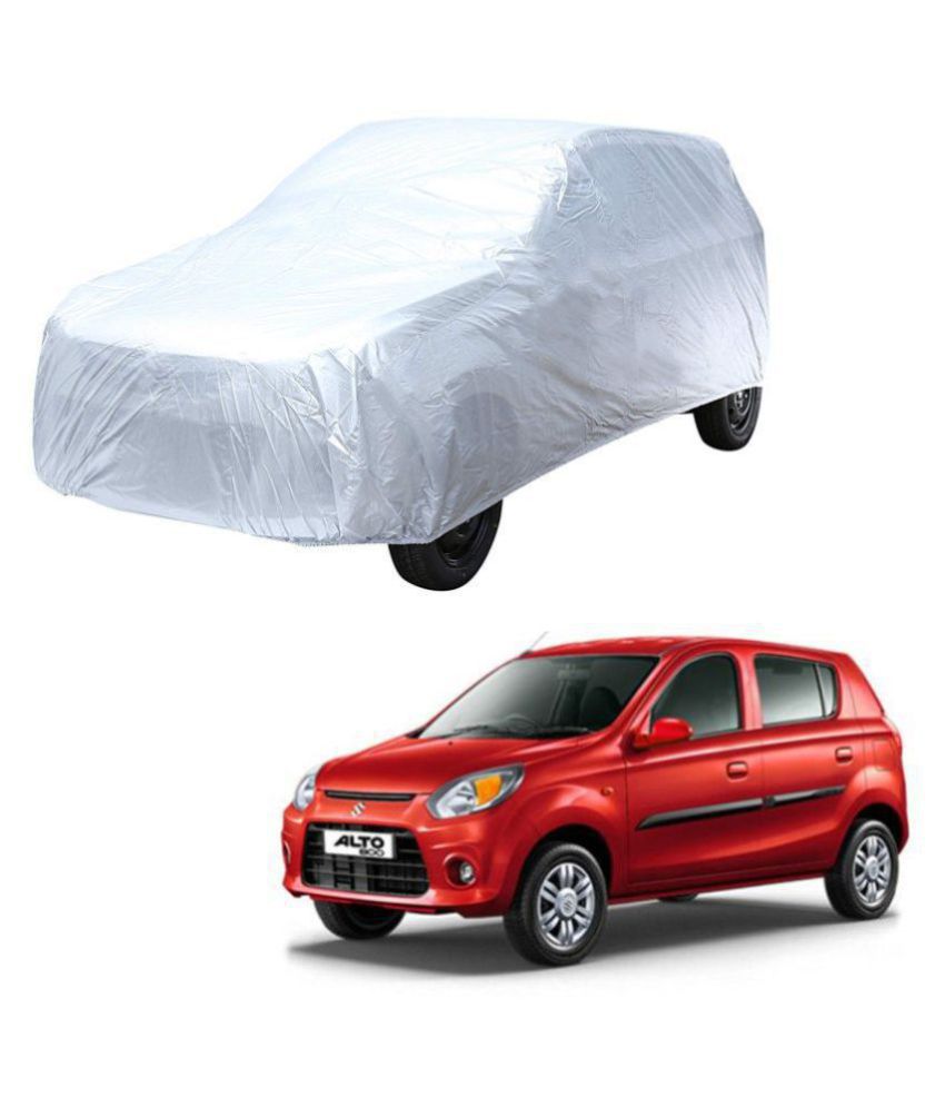    			Autoretail Silver Color Dust Proof Car Body Polyster Cover Without Mirror Pocket Polyster For Maruti Suzuki Alto 800