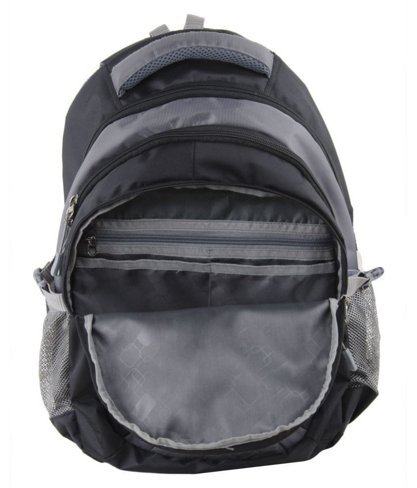 FINER Grey & Black Backpack - Buy FINER Grey & Black Backpack Online at ...