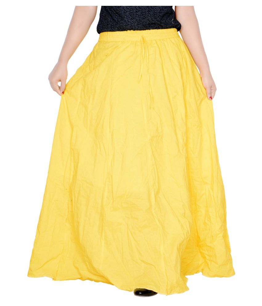     			Sttoffa Cotton Broomstick Skirt - Yellow