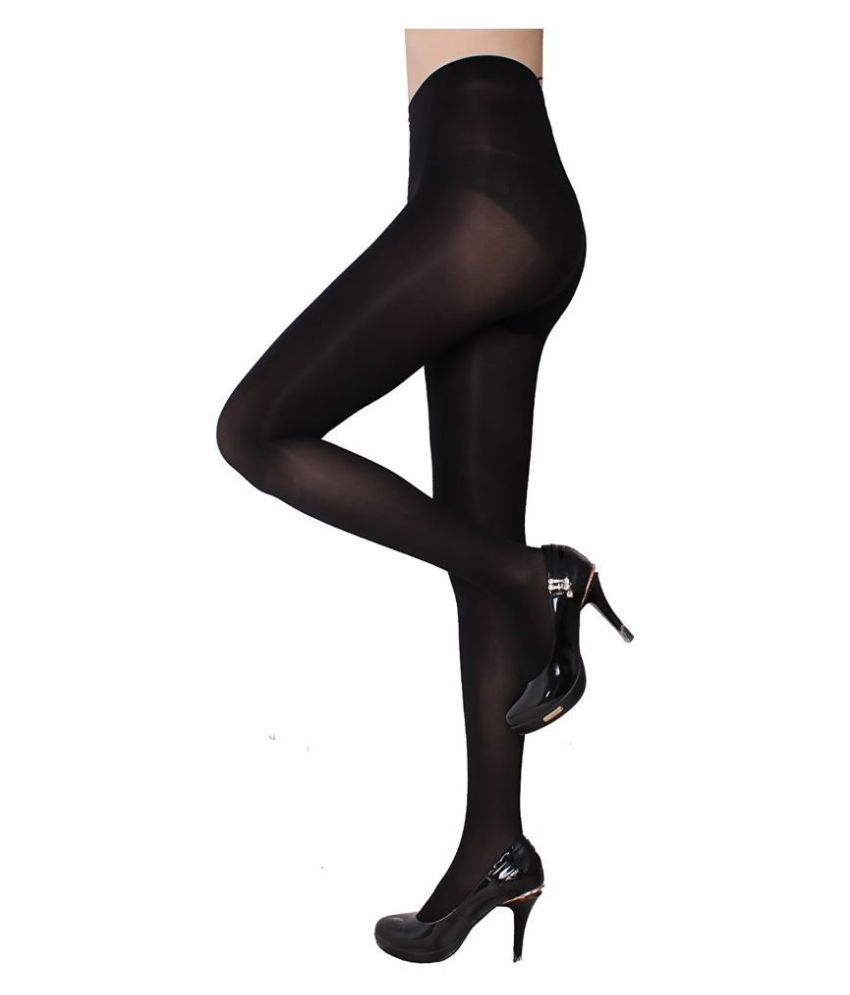Xs And Os Women Semi Sheer Solid Color Footed Pantyhose Stockings