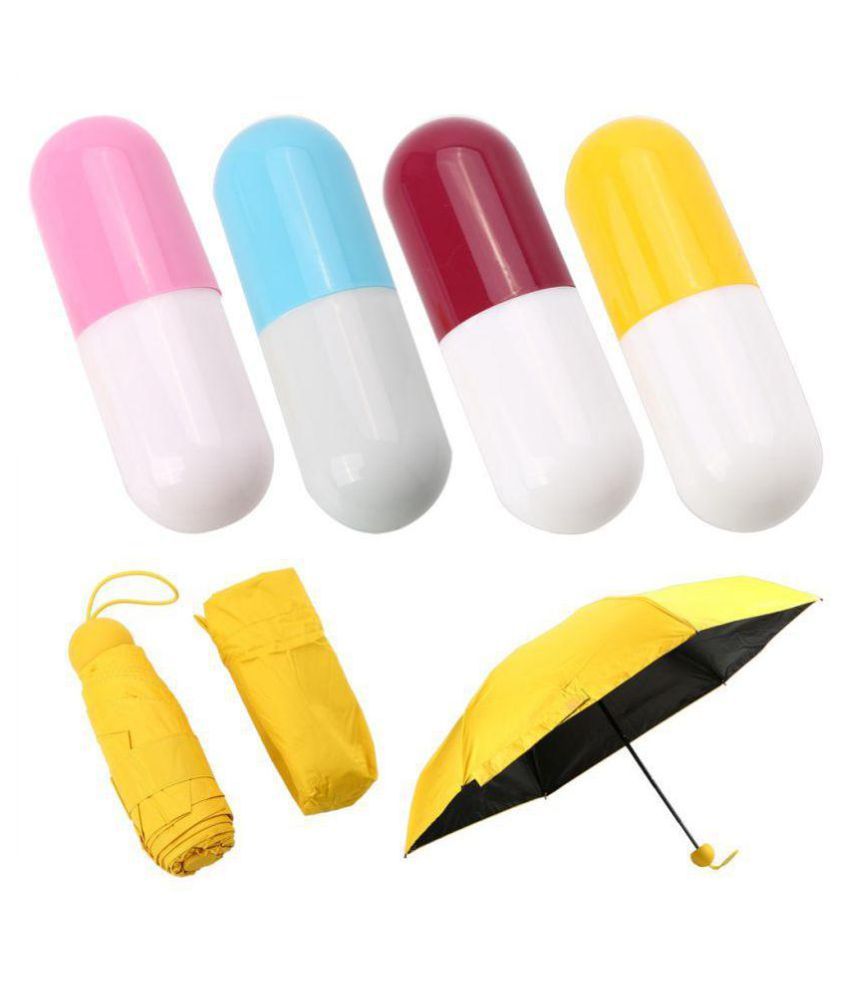 Capsule Umbrella Lightweight Weatherproof UV Protection Mini Compact