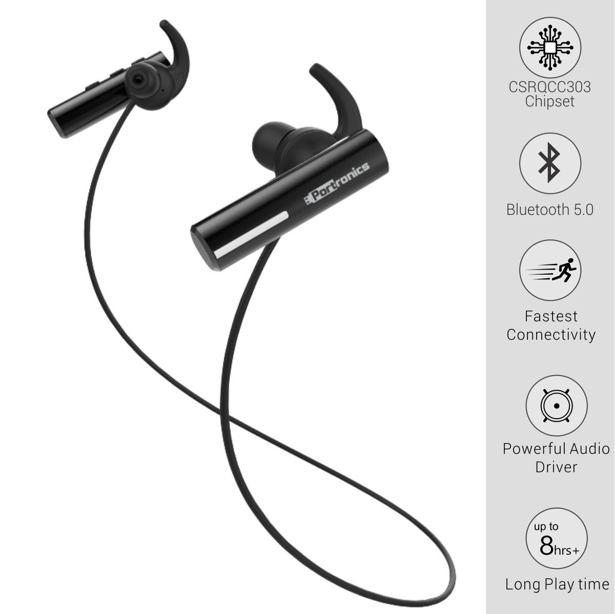 portronics harmonics bluetooth earphones