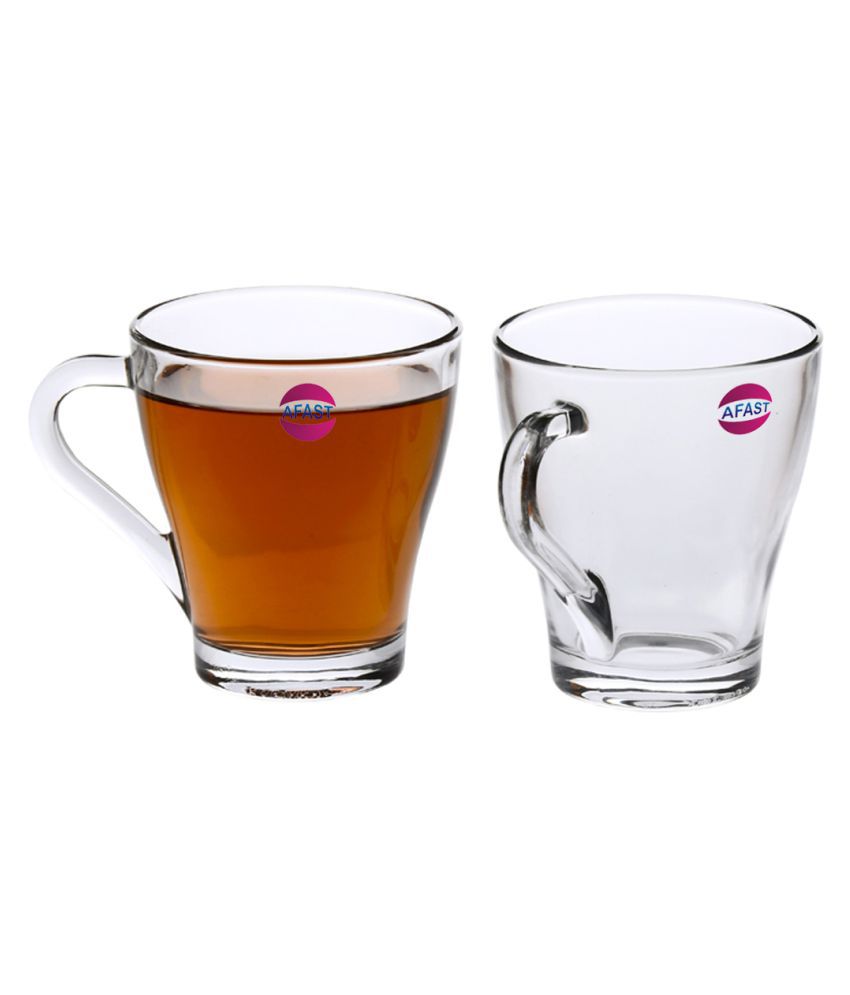     			Somil Glass Tea Cup, Transparent, Pack Of 2, 200 ml