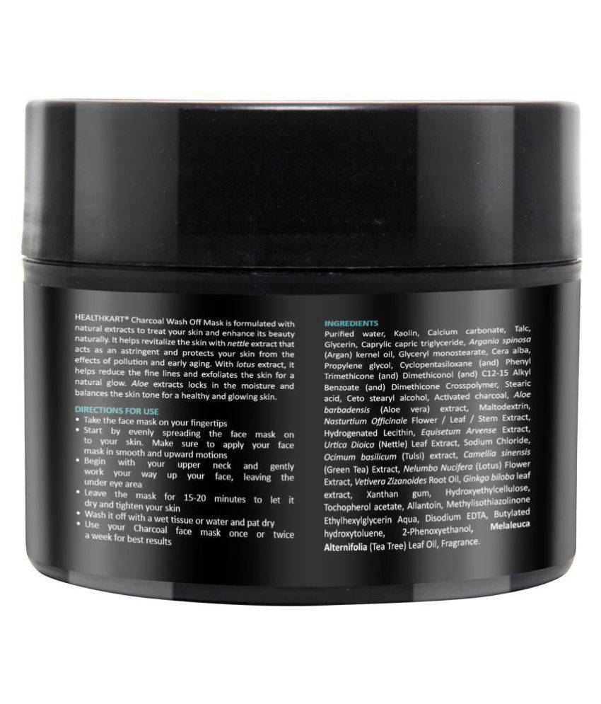 HealthKart Activated Charcoal Wash Off Face Mask Face Mask 200 gm Buy