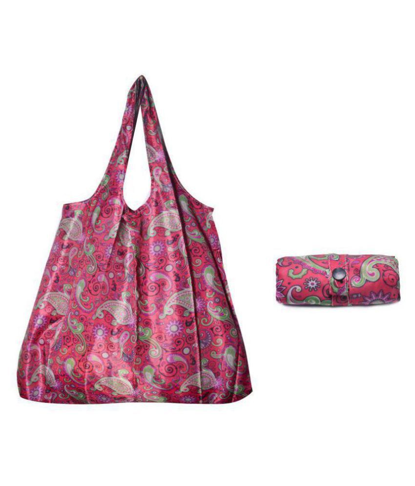 Jewelz Nylon Shopping Bag Set of 3 Foldable,Reusable Folds to Pocket ...