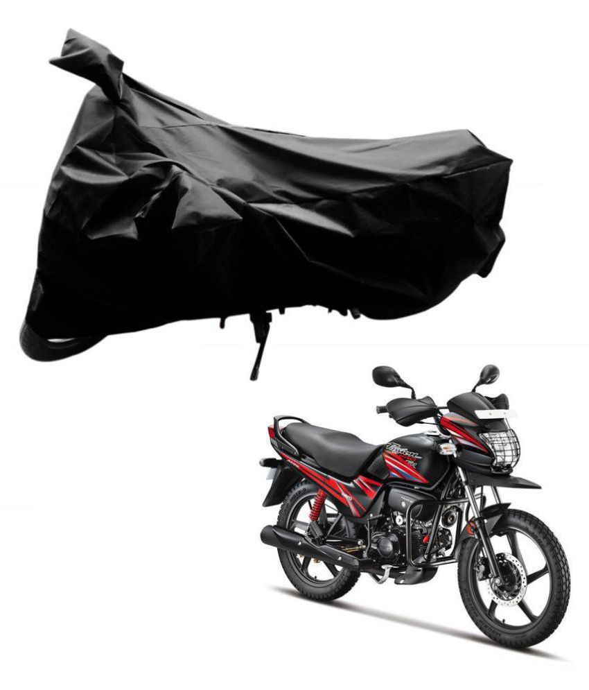     			AutoRetail Dust Proof Two Wheeler Polyster Cover for Hero Passion Pro TR (Mirror Pocket, Black Color)