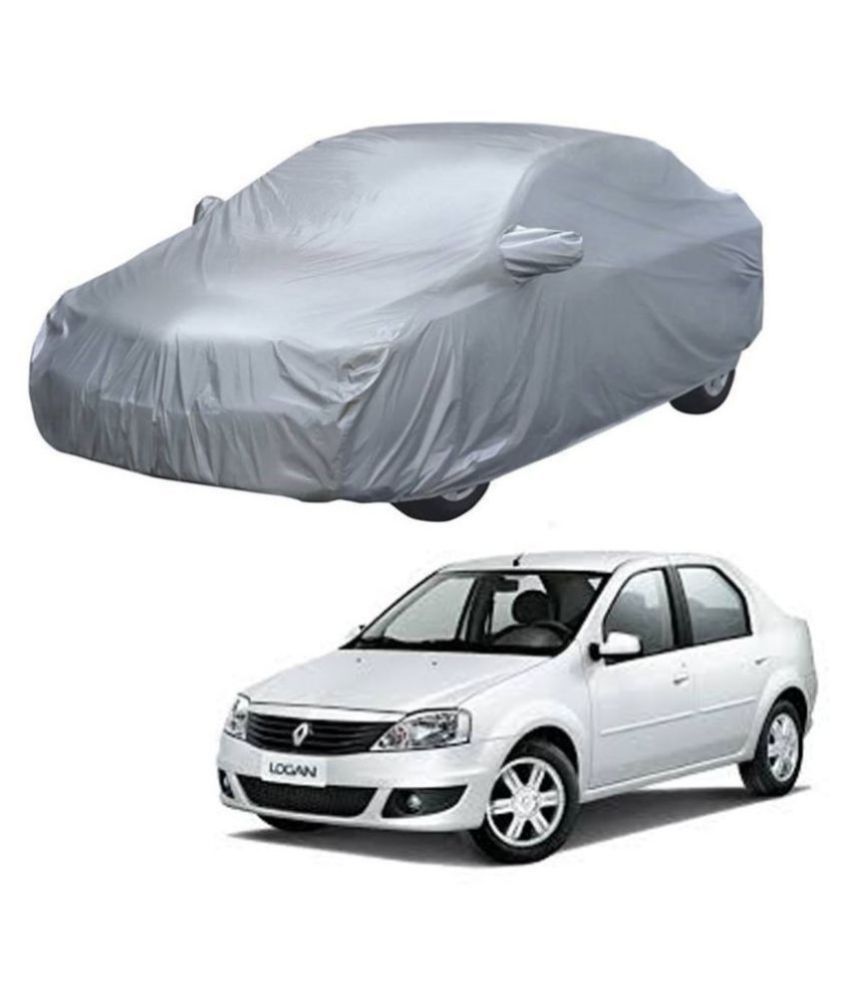     			Autoretail Silver Color Dust Proof Car Body Polyster Cover With Mirror Pocket Polyster For Mahindra Logan