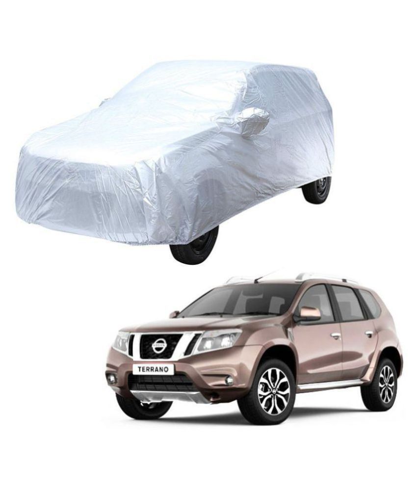     			Autoretail Silver Color Dust Proof Car Body Polyster Cover With Mirror Pocket Polyster For Nissan Terrano