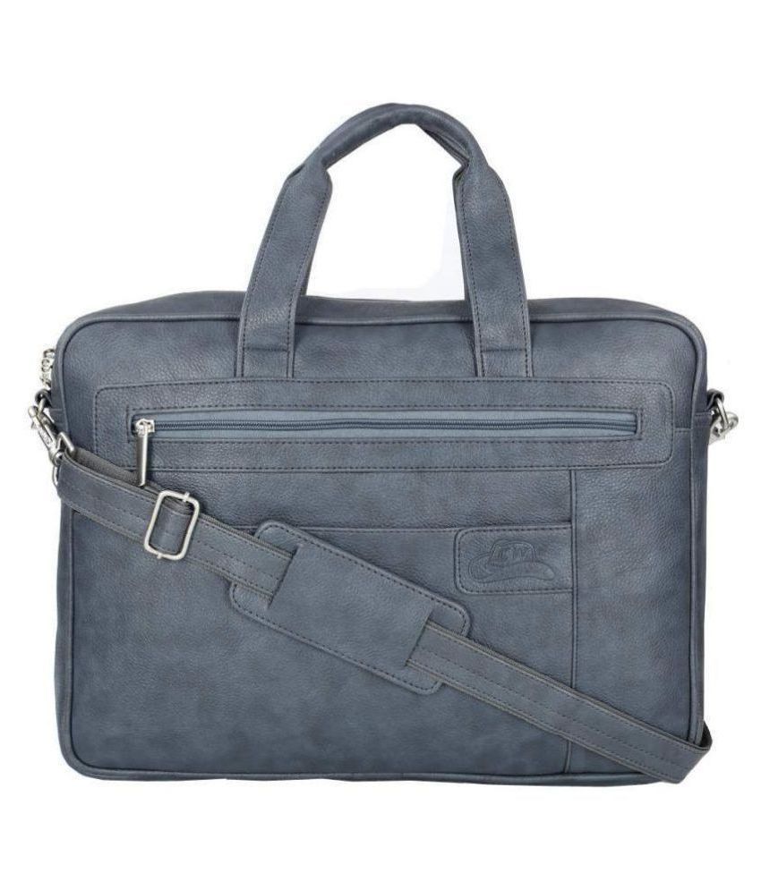 Leather World - Grey P.U Office Bag